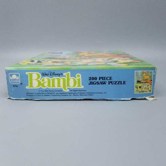 Vtg Golden Disney Bambi Jigsaw Puzzle 200 Pc - Picture 8 of 9